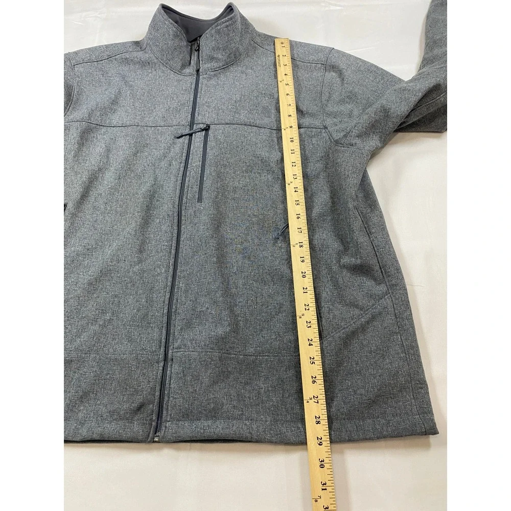 The North Face Mens XXL WindWall Softshell Jacket Heather Grey Full Zip Outdoor
